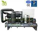 Sistema de resfriamento com glicol de parafuso refrigerado a água